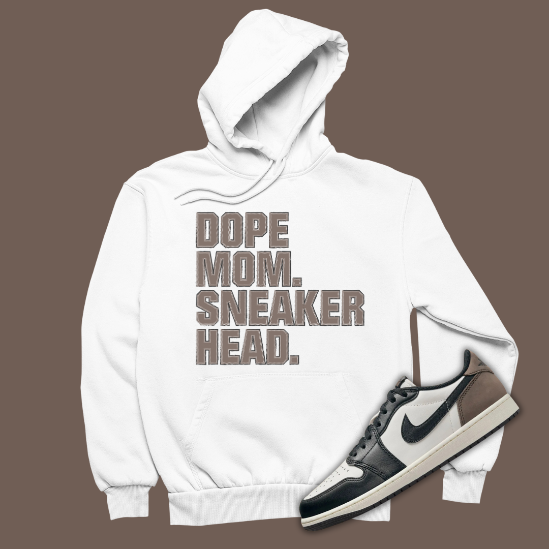 Dope Mom Sneakerhead White Hoodie Jordan 1 Low OG Mocha NovogasShops nike air returns this december with the air jordan 6 maroon