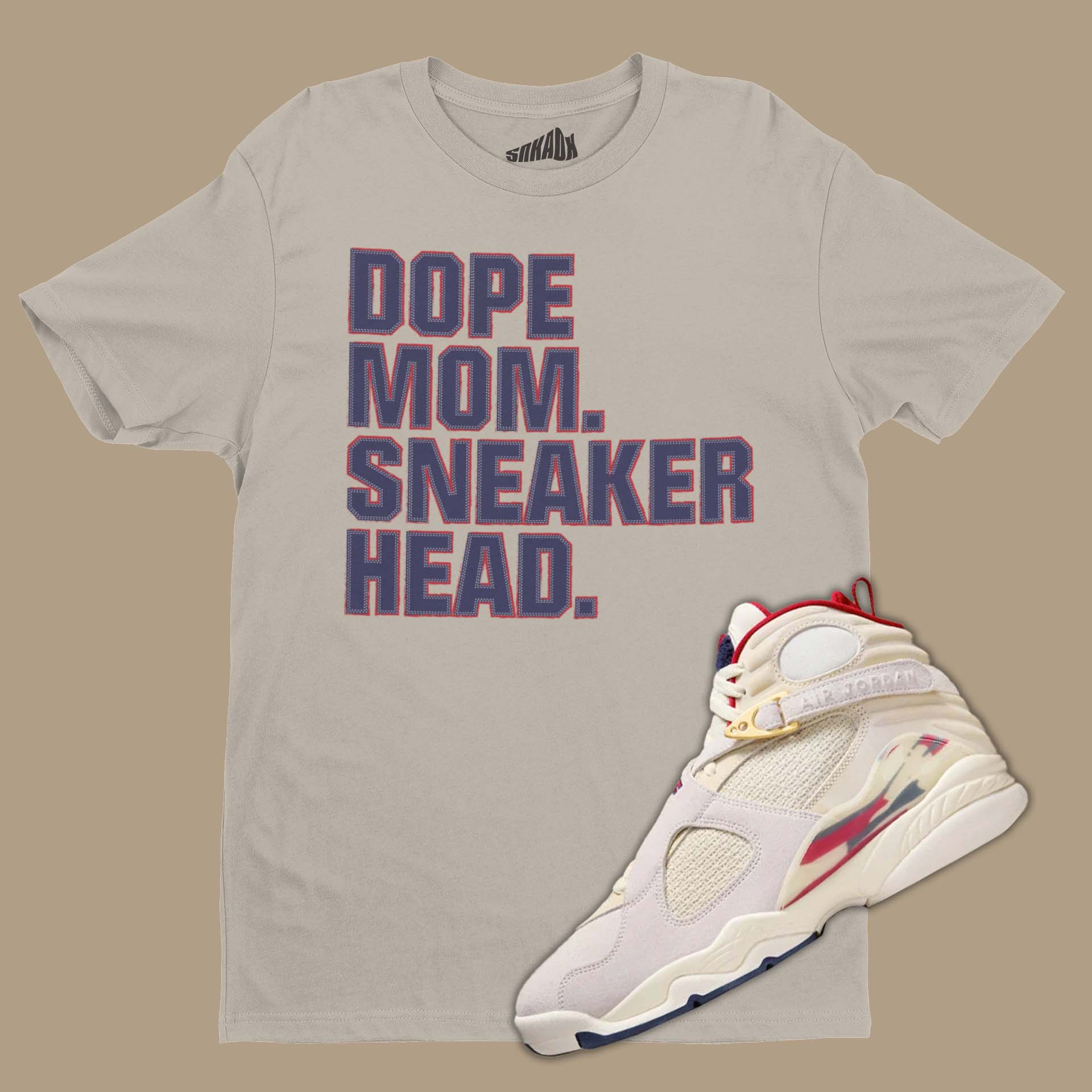 Shirt NovogasShops On Feet Look at the Air jordan CDP 5 Take Flight Triple White Shop Dope Mom Sneakerhead Matching T