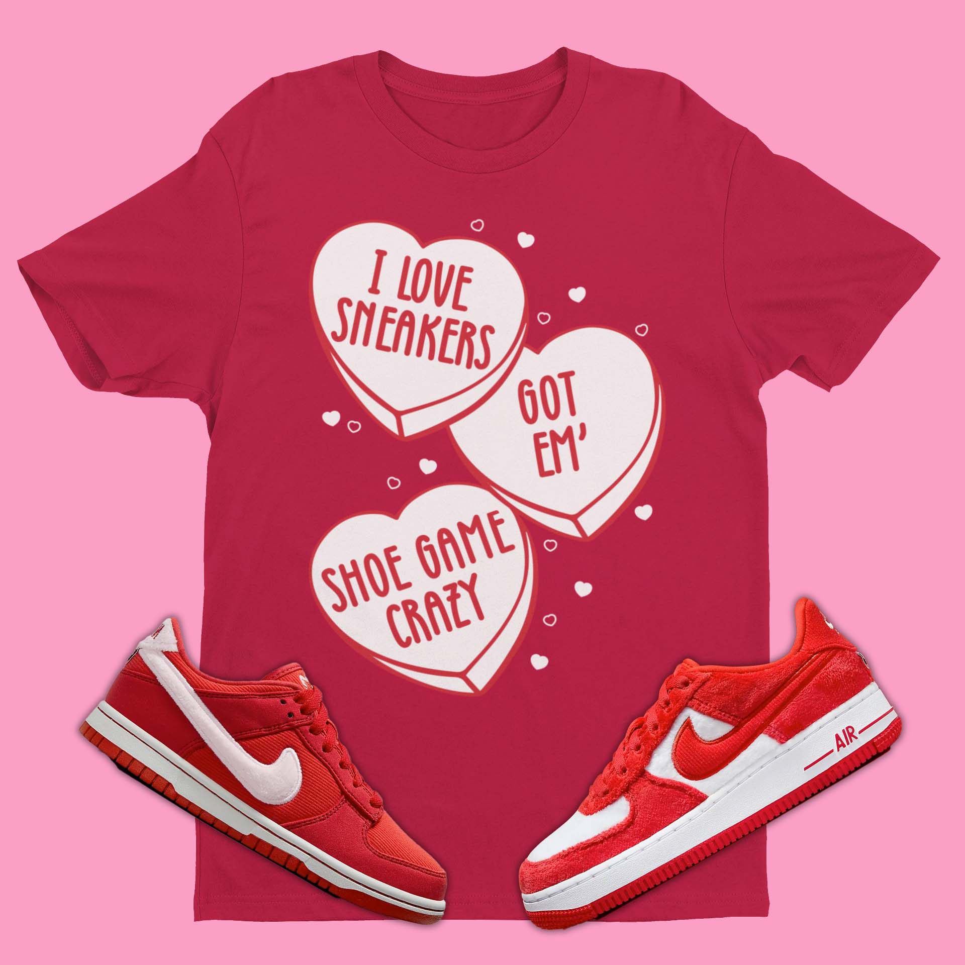 Shirt Matching Dunk Low Valentine Day nike air magma mowabb black friday night live Candy Heart T FonjepShops