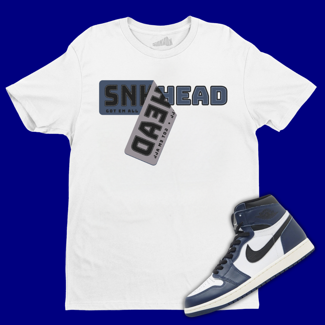 Sneakerhead Sticker White Tee Air Jordan Air HBR Shorts Bebe Boys Jordan 1 High OG Midnight Navy NovogasShops