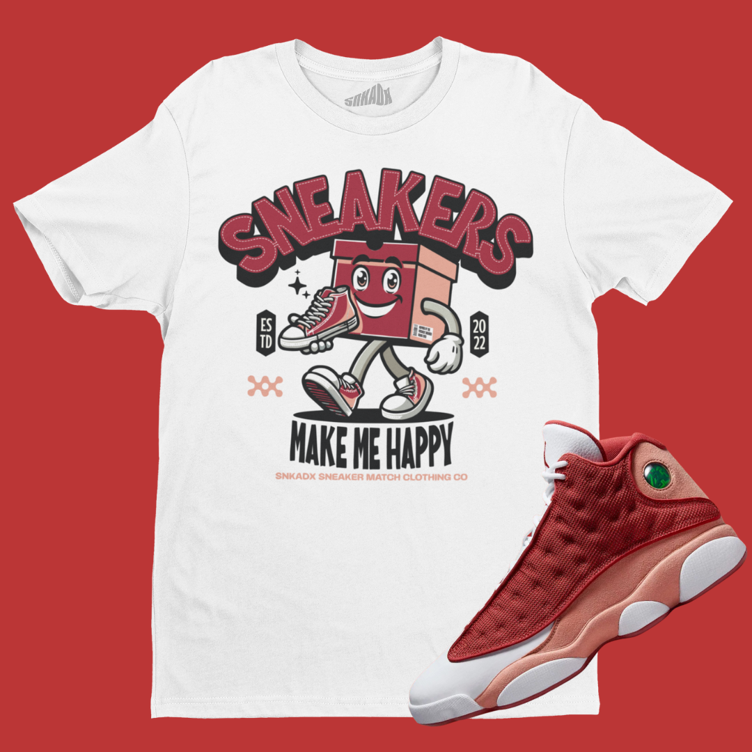 Air Jordan 13 Dune Red NovogasShops air jordan 4 new colorway black blue suede Sneakers Make Me Happy Tee Matching