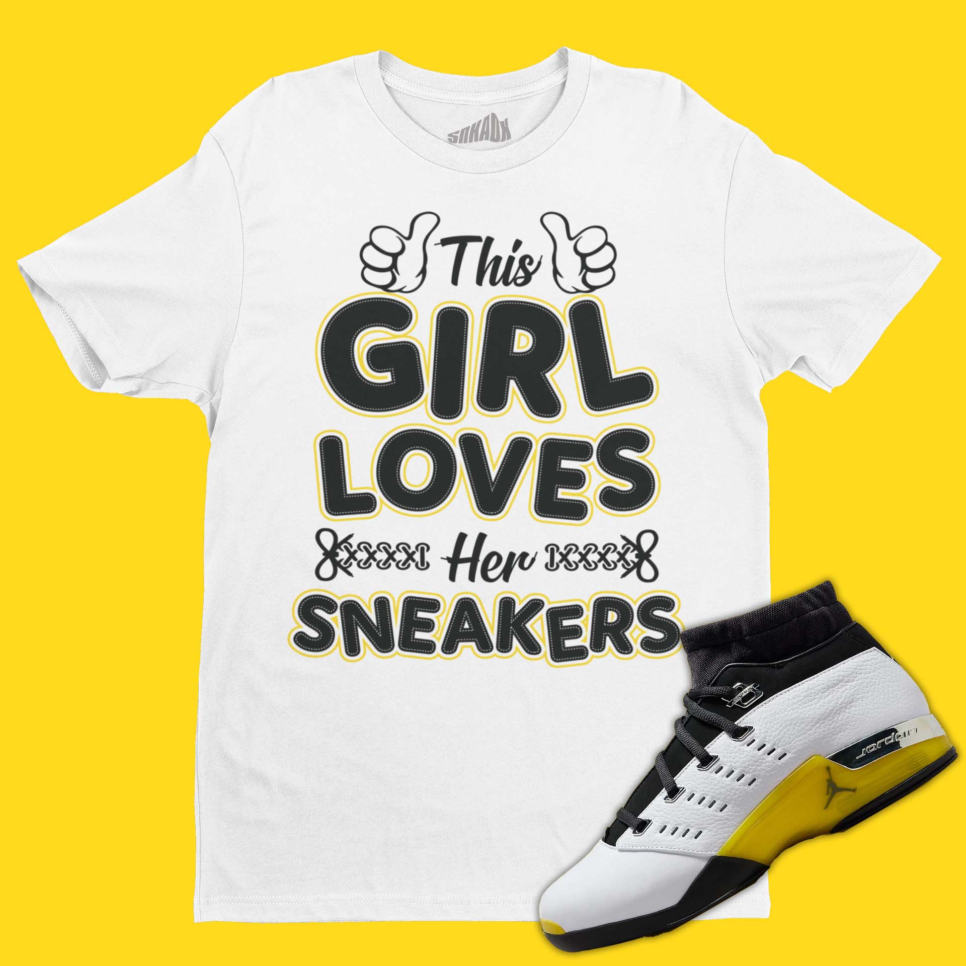 Michael Jordan has had so many stations in his career and experienced so much that Air Jordan 17 Low Lightning NovogasShops This Girl Loves Her Sneakers Tee Matching