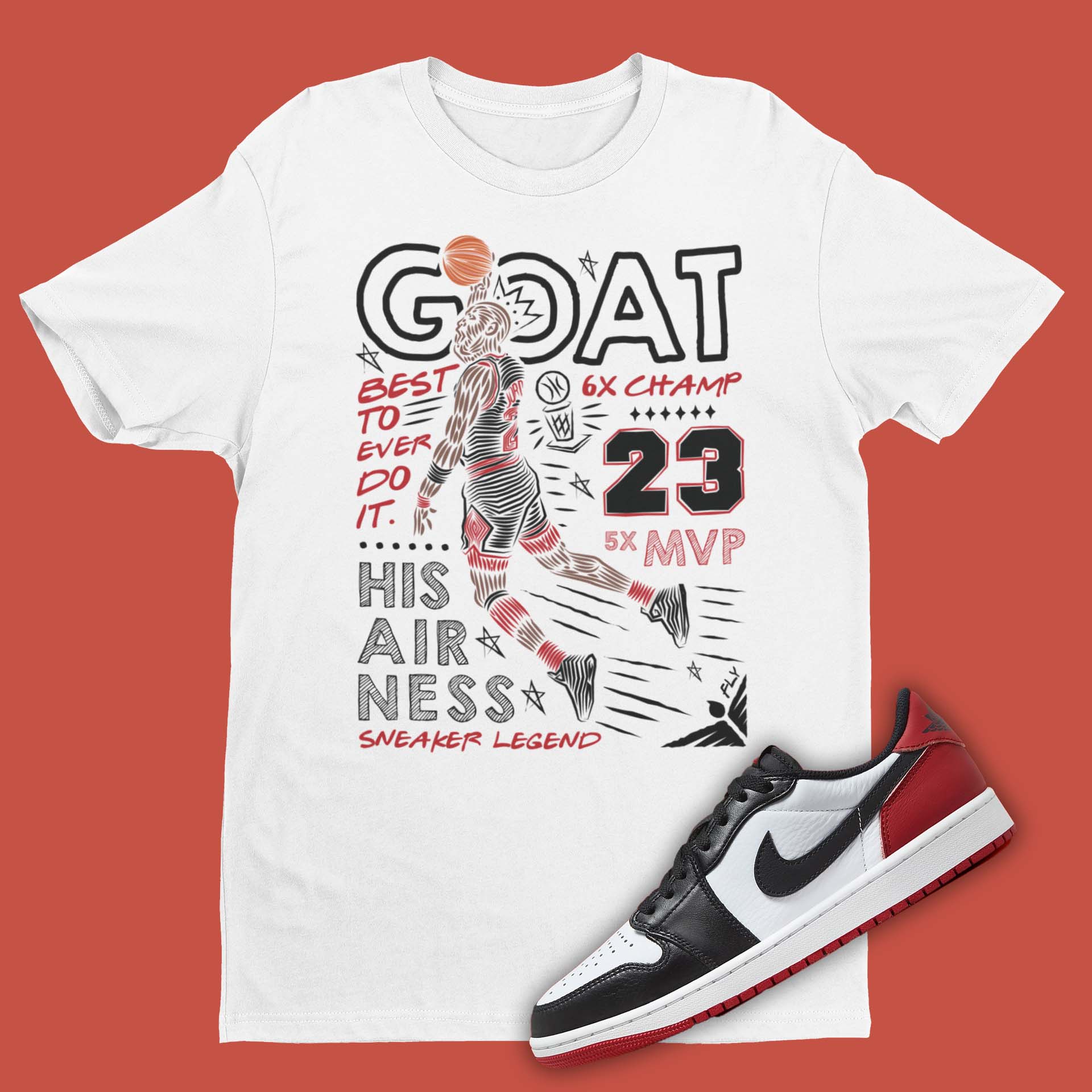 Shirt To Go 2024 With JD 1 Low Reverse Black Toe - Got Em Shoes Goat - Reverse Black Toe 1s Gifts Unisex Matching 3D Sweater