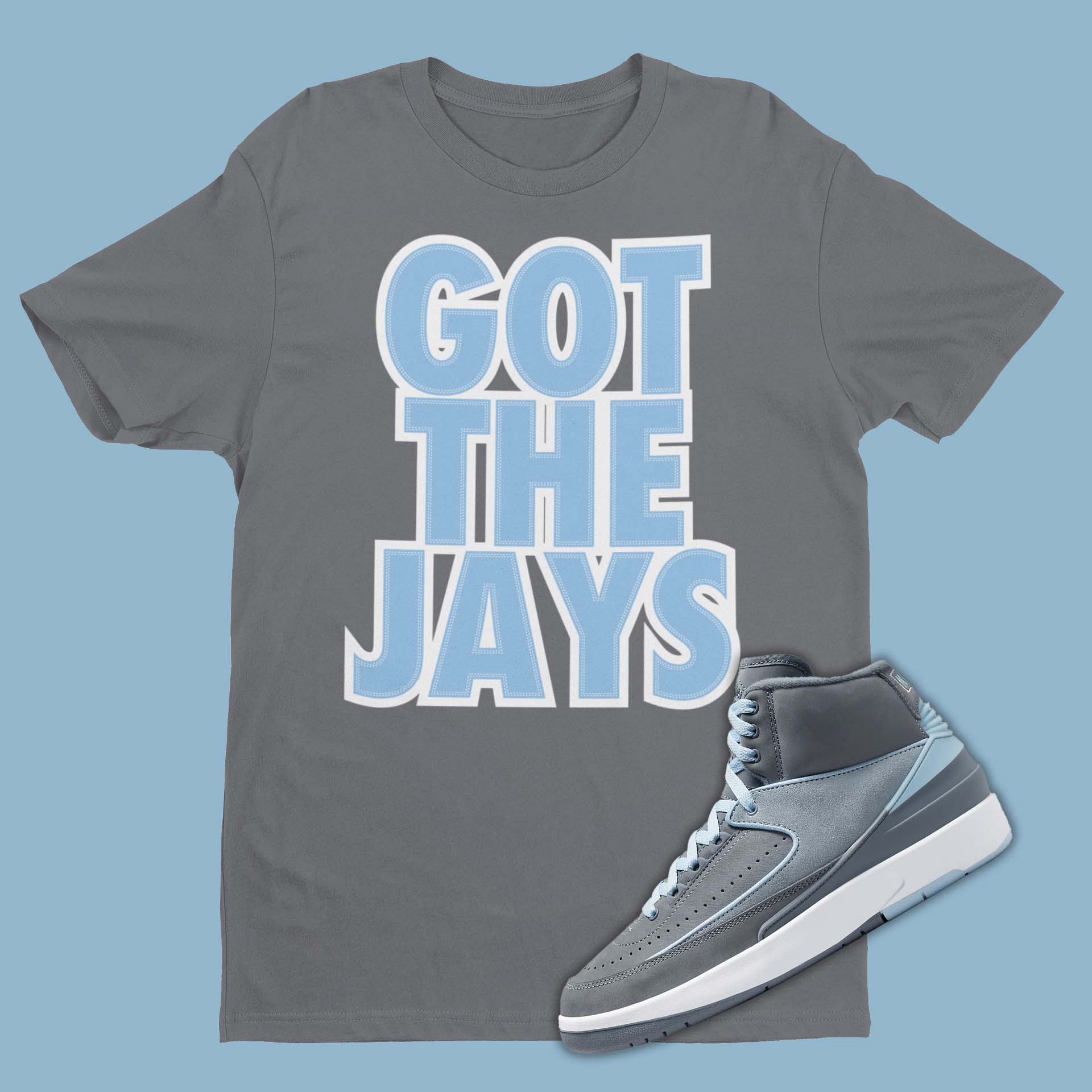 Shop Cool Grey Air Jordan 2 Matching Shirt ParallaxShops drake air jordan 8 ovo top