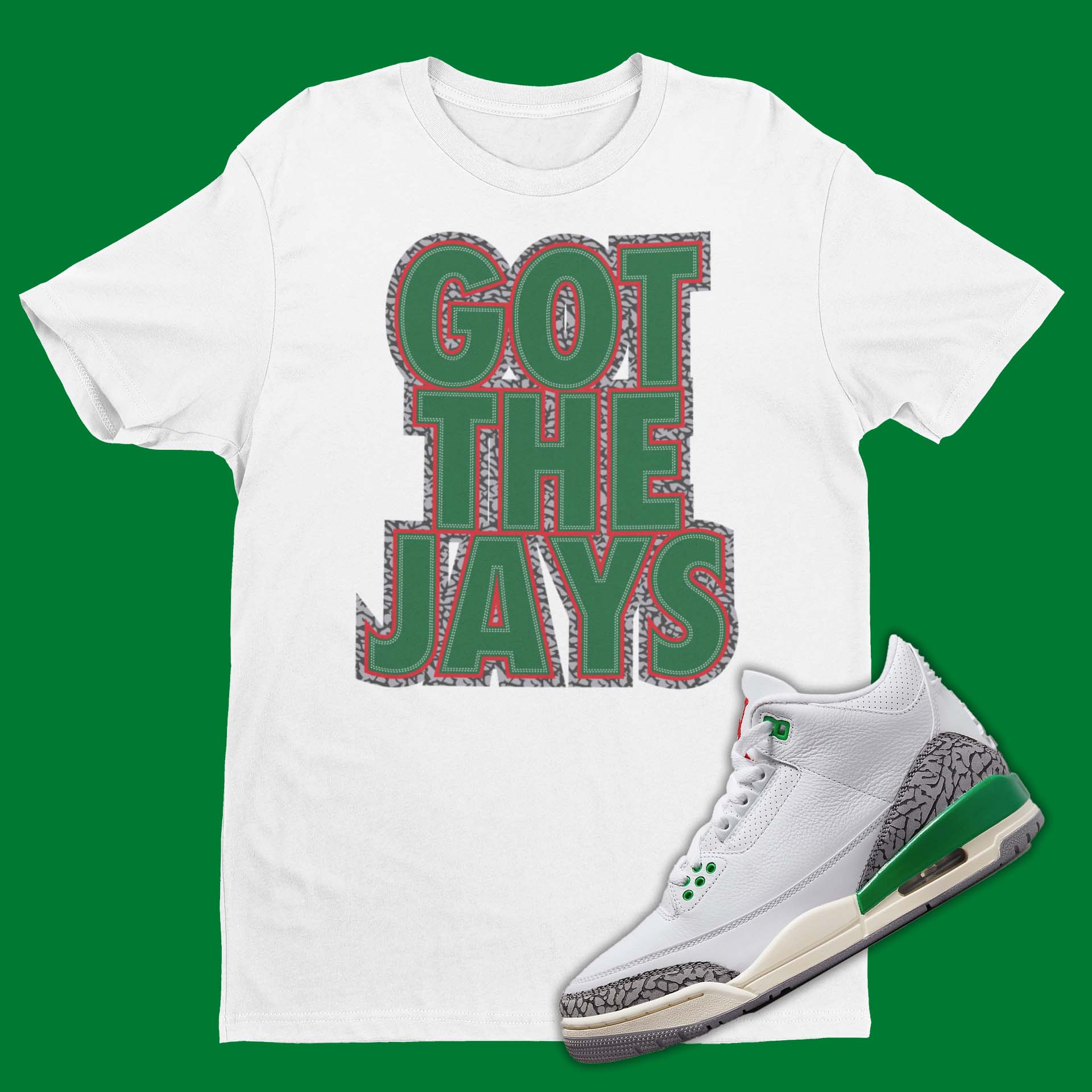 Got the Jays Shirt for Air Jordan 3 Lucky Green FledermausShops Jordan 1 Mid Altt TD AR6352 074