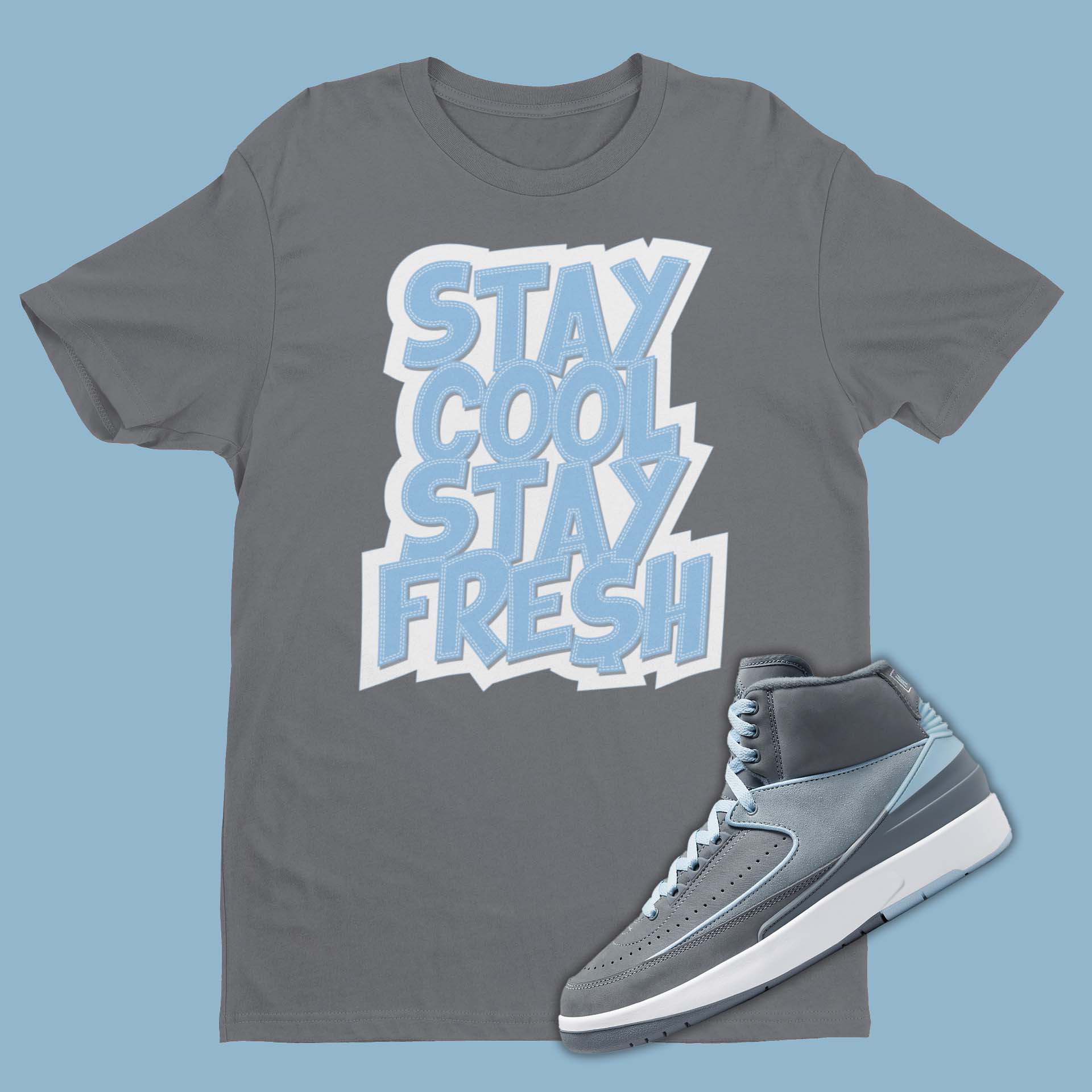 Stay Cool Fresh FledermausShops Air Jordan 2 Wizards Match Tee Air Jordan Nike AJ XI 11 Retro Space Jam 2009