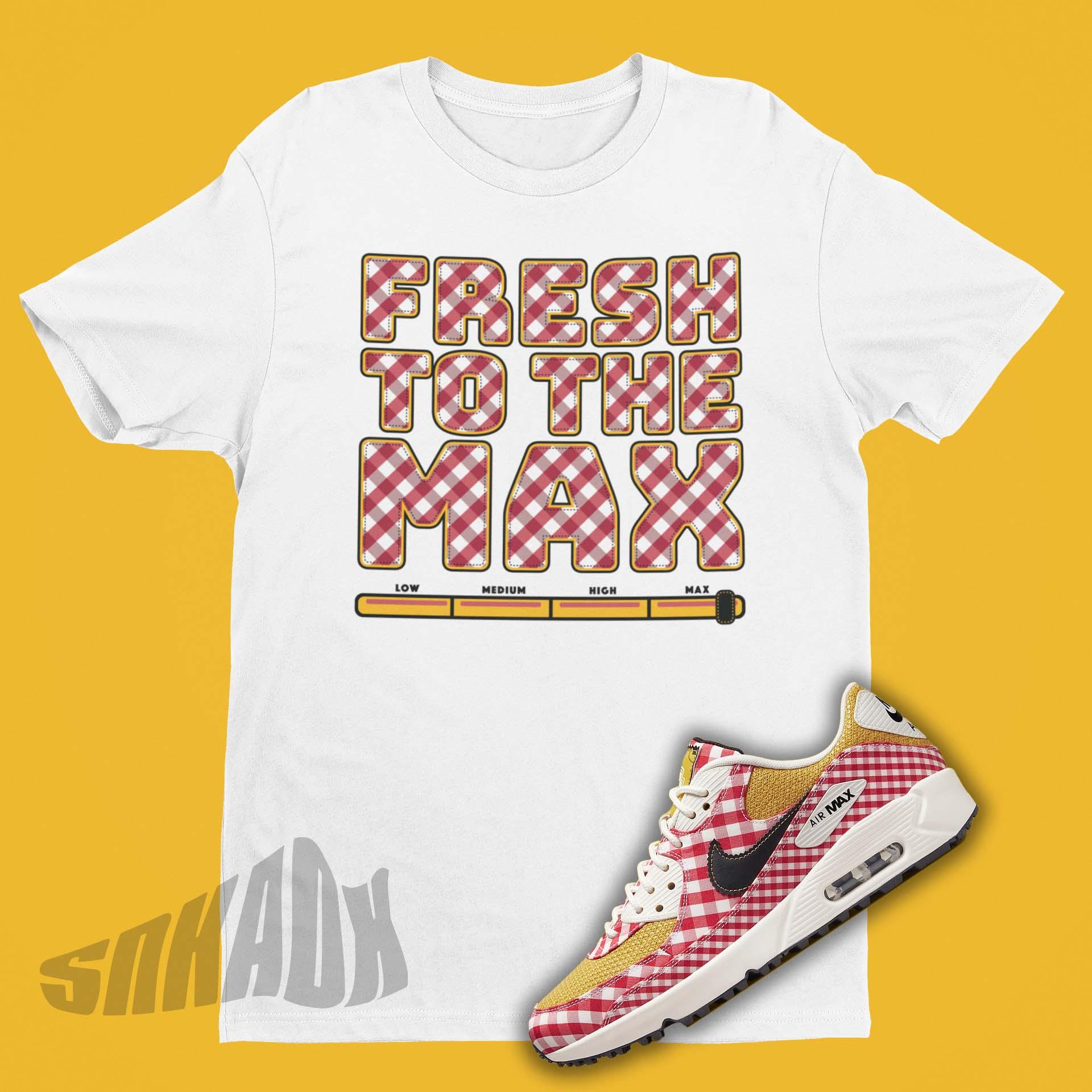 Sneaker Match Tee AcmShops Air Max 90 Golf Picnic Edition nike shoes light grey and coral color chart