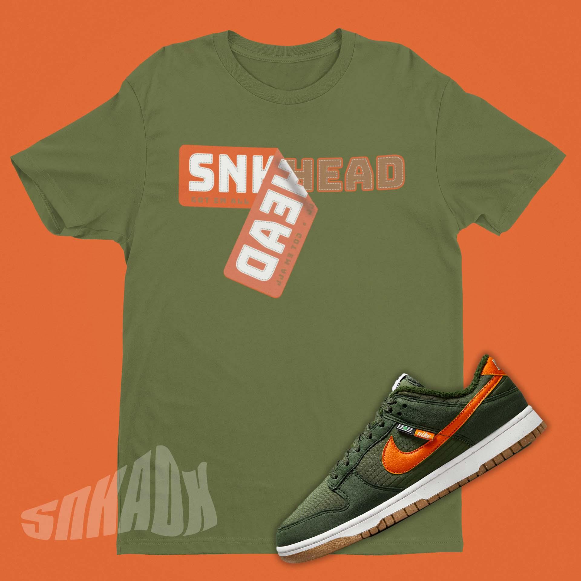 Olive green and orange nike shirt hotsell