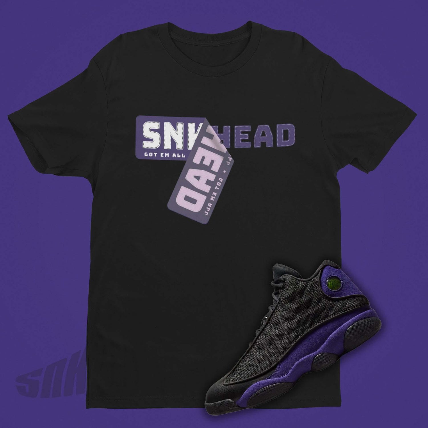 Jordan 13 hot sale shirt purple