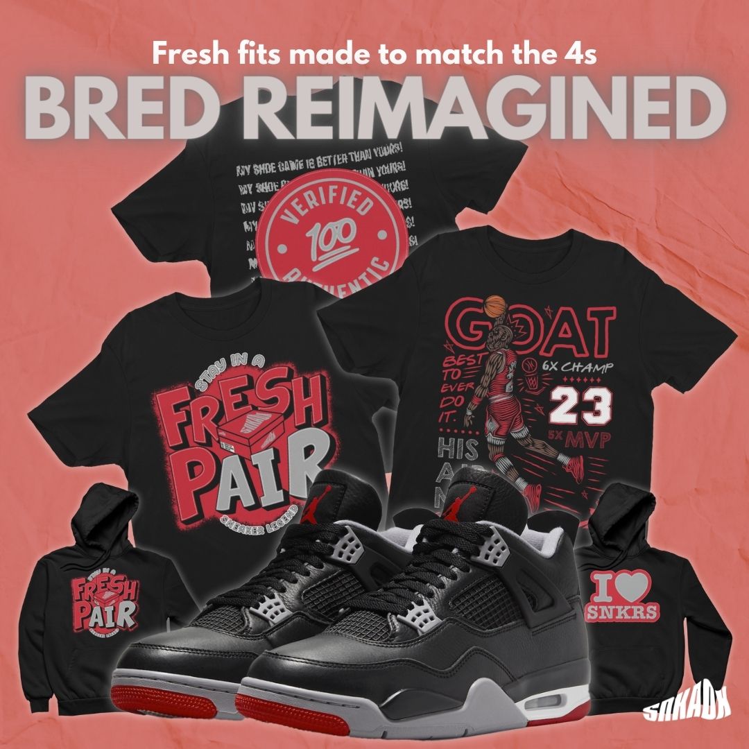 Air Jordan 4 Bred Reimagined Matching Fits For Sneakerheads SNKADX