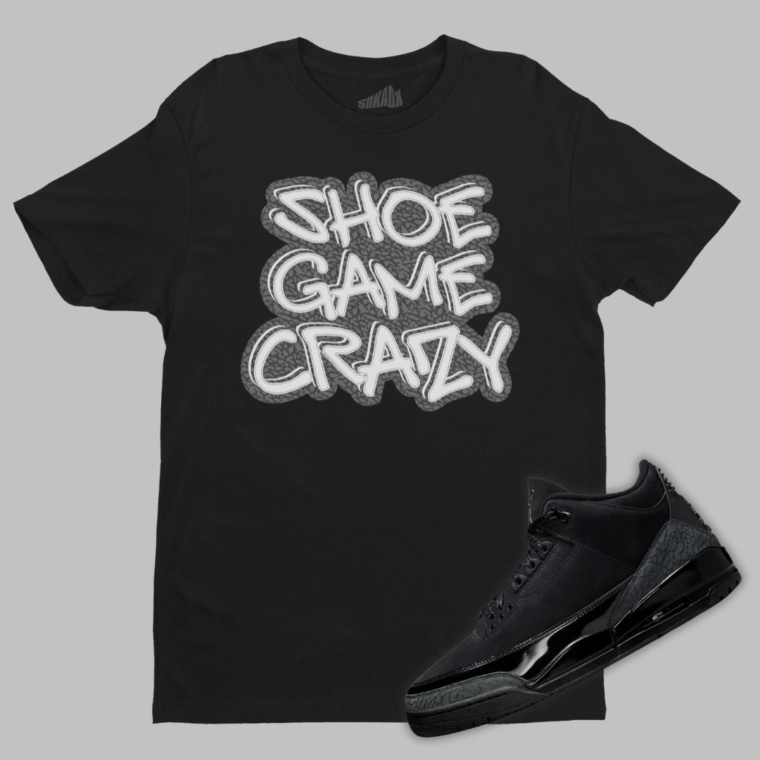 Jordan 3 Black Cat matching t-shirt