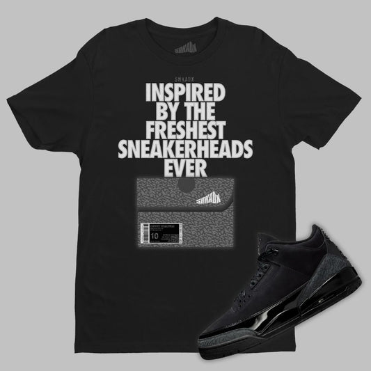 Air Jordan 3 Black Cat matching t shirt