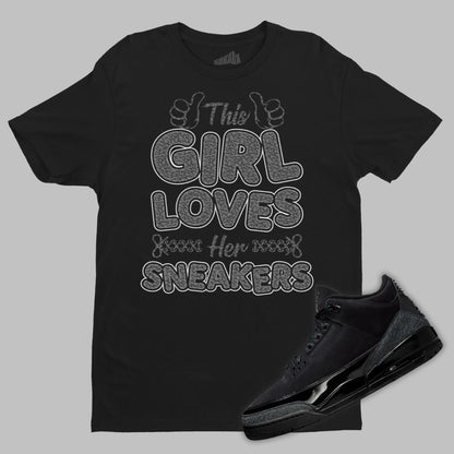 Jordan 3 Black Cat matching t-shirt