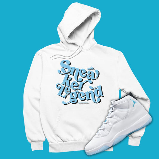 Sneaker Legend White Hoodie Matching Jordan 11 Legend Blue