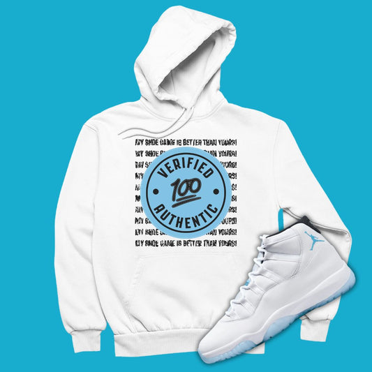 Verified Authentic Hoodie Matching Jordan 11 Legend Blue