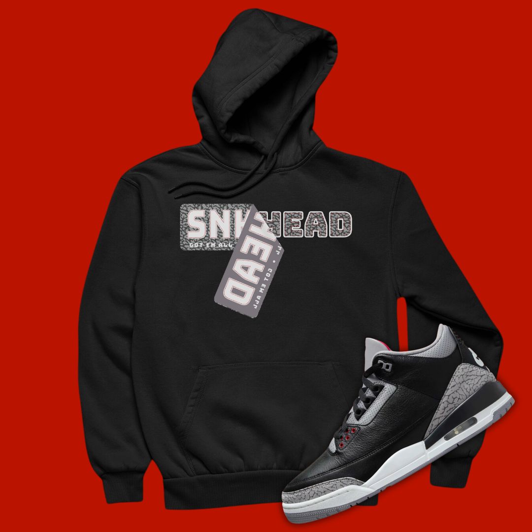 Air Jordan 3 Black Cement Hoodie