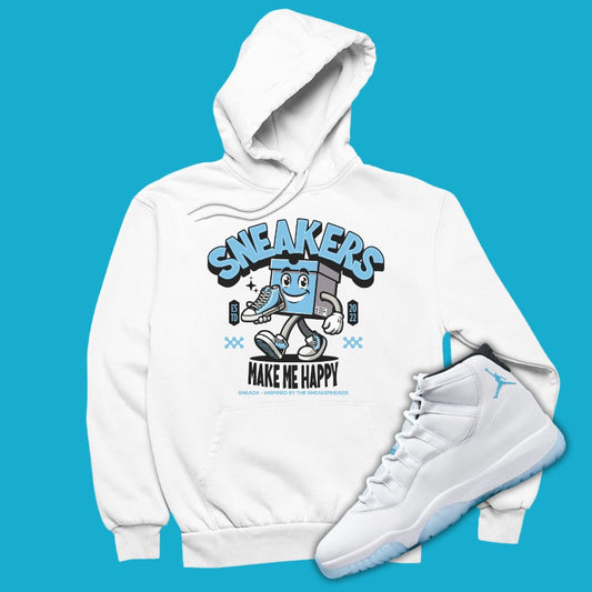 Sneakers Make Me Happy Hoodie Matching Jordan 11 Legend Blue