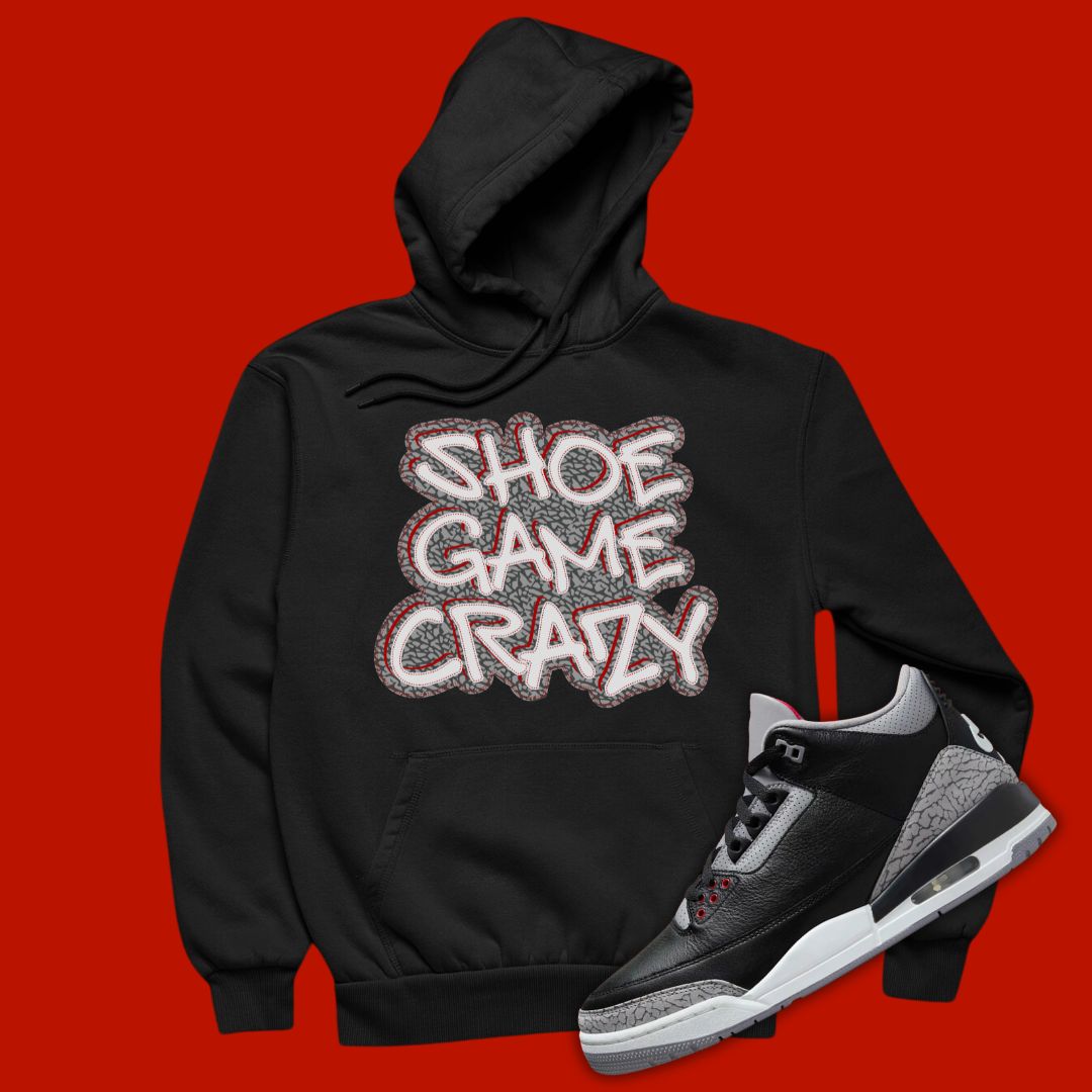 Air Jordan 3 Black Cement Hoodie