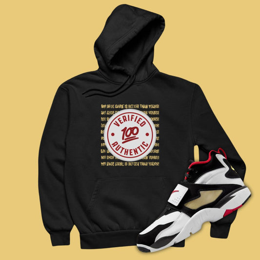 Verified Authentic Black Hoodie Matching Air Diamond Turf Falcons