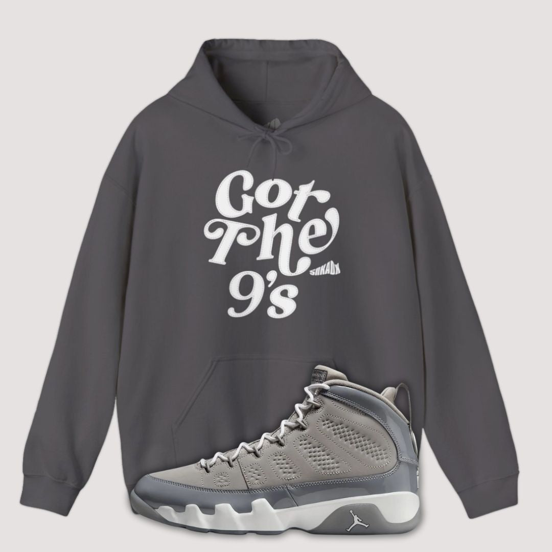 Got The 9's grey Hoodie Matching Jordan 9 Cool Grey