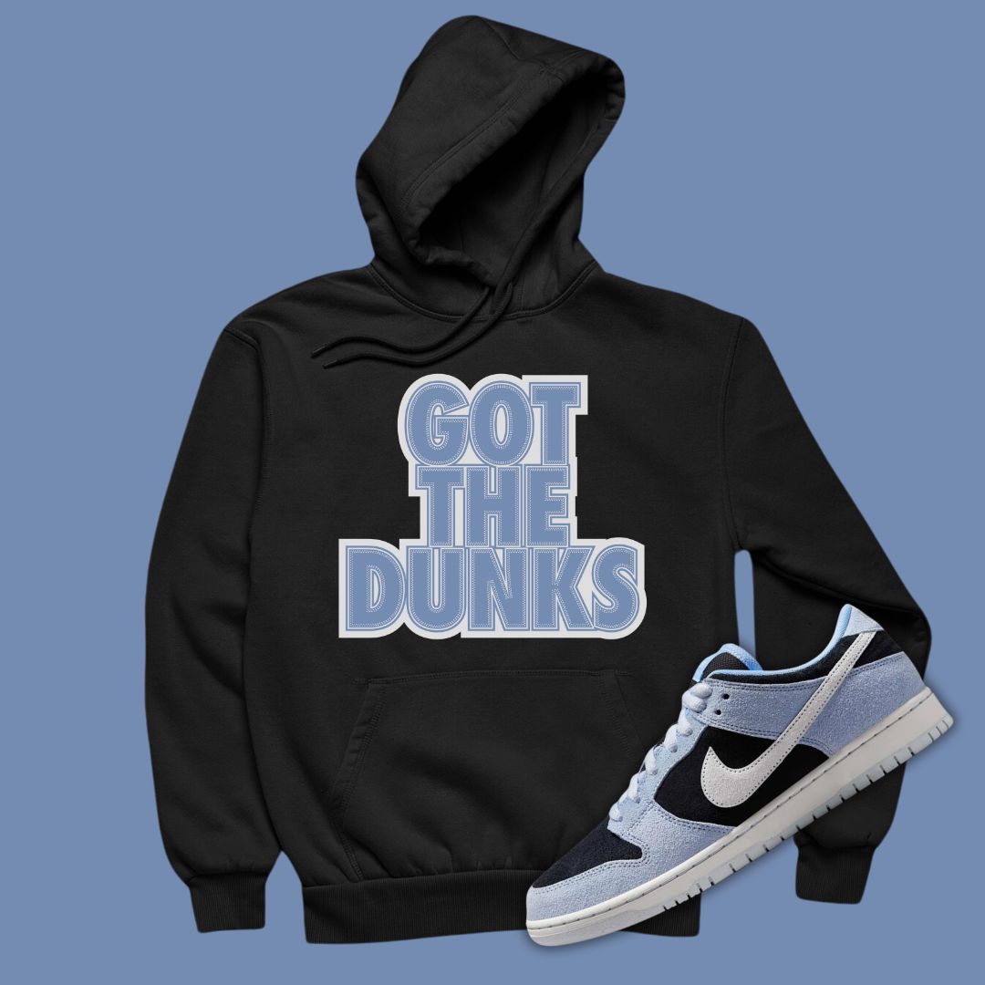 Got The Dunks black Hoodie Matching SB Dunk Low Aluminum