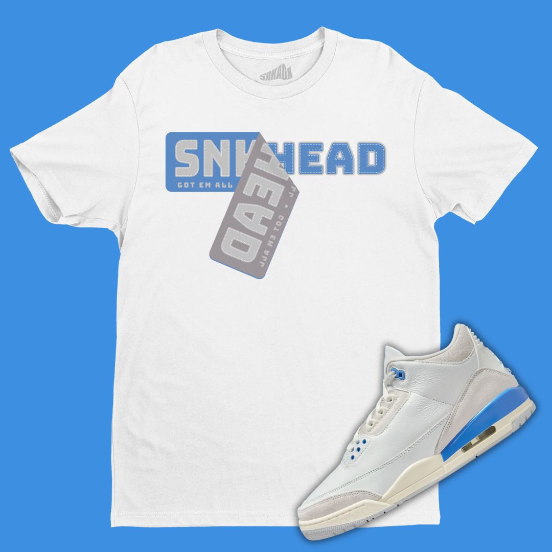 Sneaker Sticker white T-Shirt Matching Jordan 3 Lucky Shorts