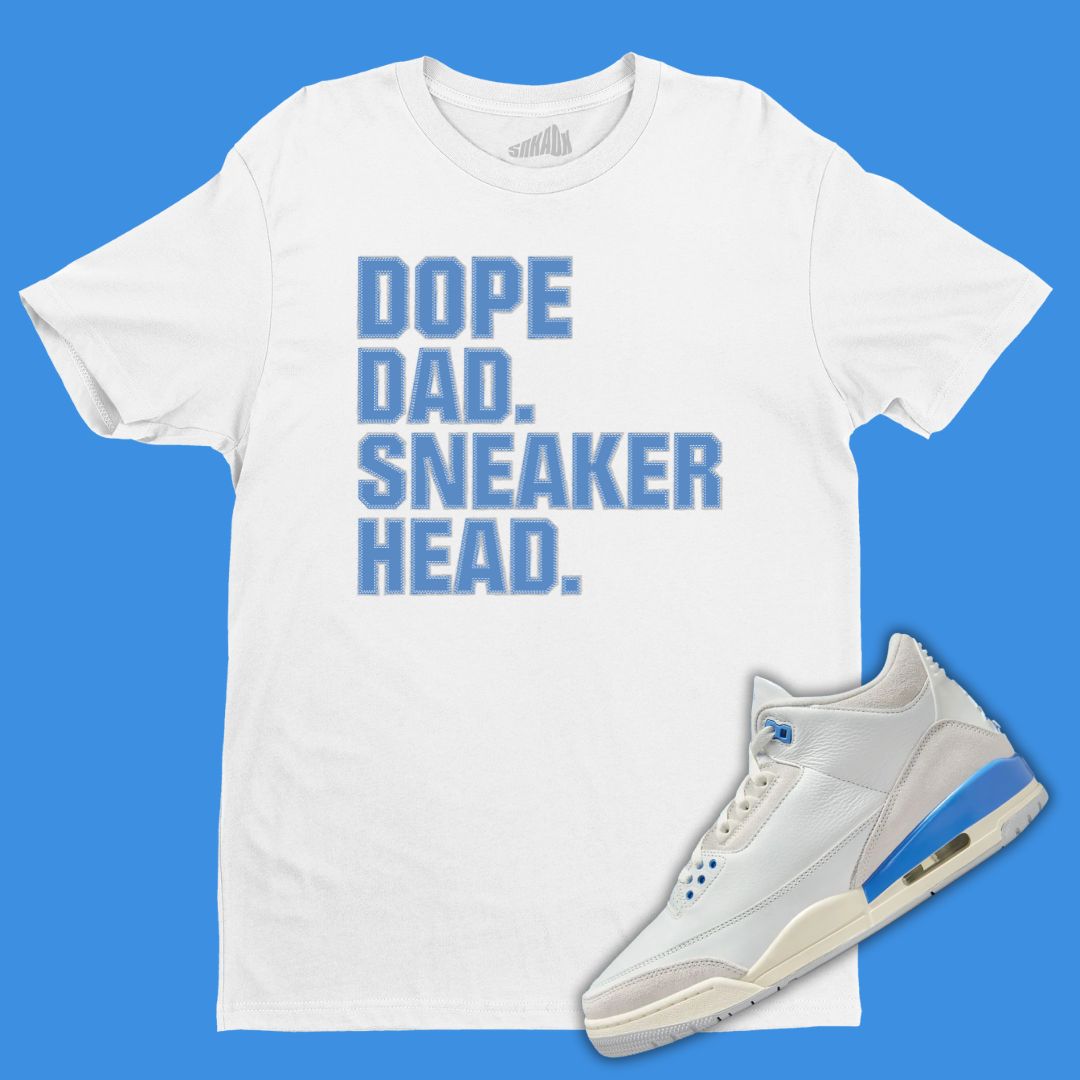 Dope Dad Sneakerhead white T-Shirt Matching Jordan 3 Lucky Shorts