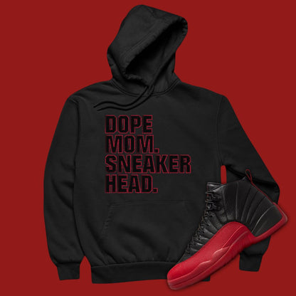 Dope Mom Sneakerhead Hoodie Matching Jordan 12 Flu Game