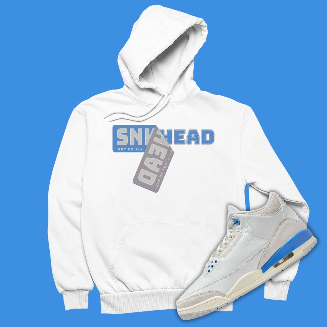 Sneaker Sticker white Hoodie Matching Jordan 3 Lucky Shorts