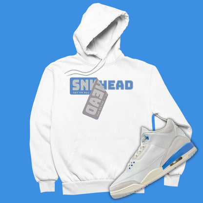 Sneaker Sticker white Hoodie Matching Jordan 3 Lucky Shorts