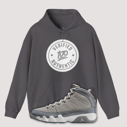 Verified Authentic Hoodie Matching Jordan 9 Cool Grey