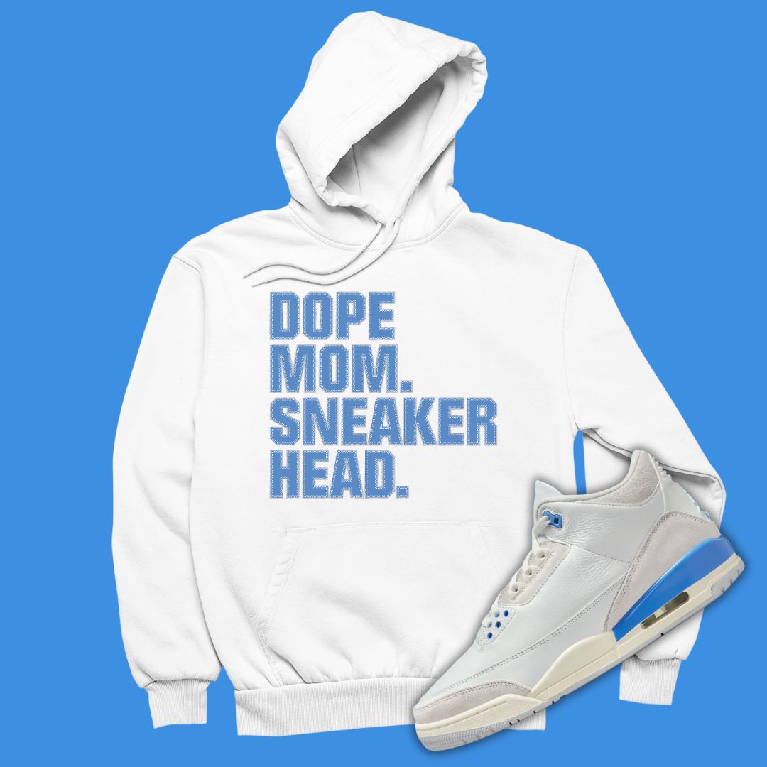 Dope Mom Sneakerhead white Hoodie Matching Jordan 3 Lucky Shorts