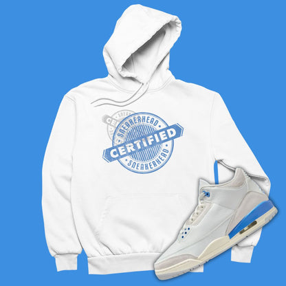 Certified Sneakerhead white Hoodie Matching Jordan 3 Lucky Shorts