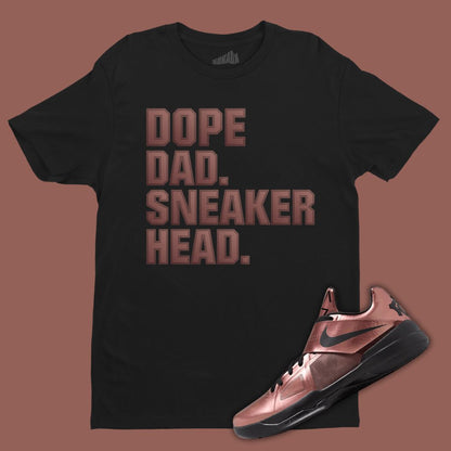 Dope Dad Sneakerhead Black T-Shirt Matching KD 4 Christmas