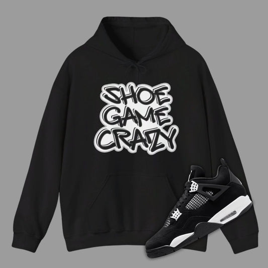 Shoe Game Crazy Hoodie Matching Jordan 4 White Thunder