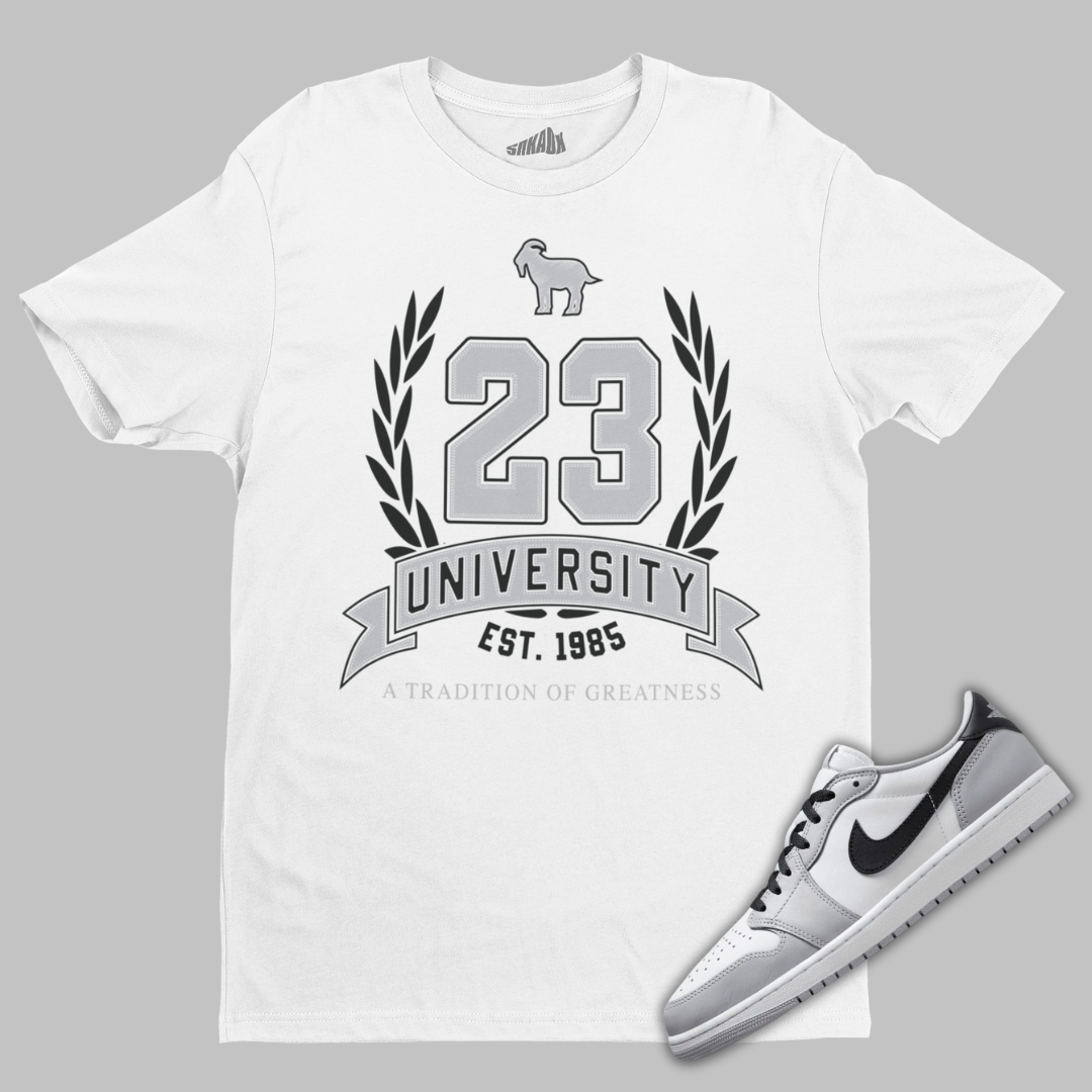 23 University T-Shirt Matching Air Jordan 1 Low OG Barons