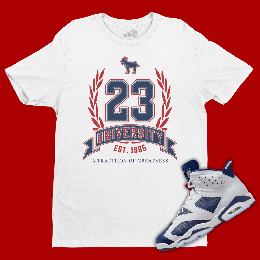 23 University T-Shirt Matching Jordan 6 Olympic