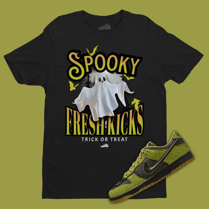 Spooky Fresh Kicks Black T-Shirt Matching Dunk Low Halloween 2024