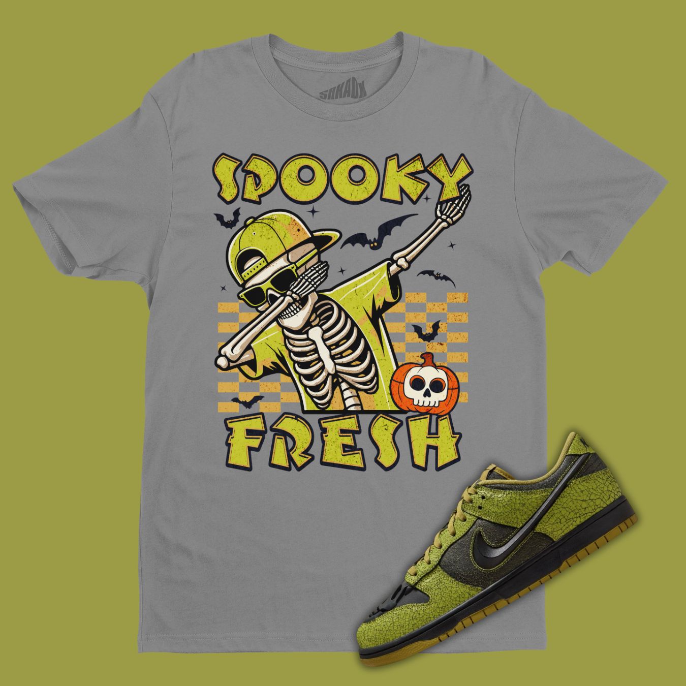 Spooky Fresh Grey T-Shirt Matching Dunk Low Halloween 2024