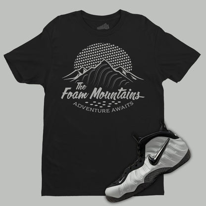 Foam Mountains Black T-Shirt Matching Air Foamposite Pro Wolf Grey