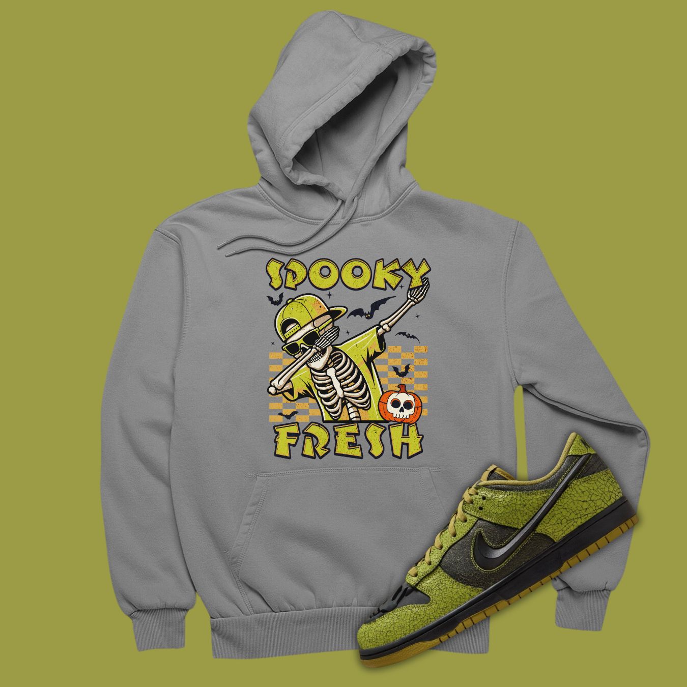 Spooky Fresh Hoodie Matching Dunk Low Halloween 2024 - Charcoal / S - Hoodie