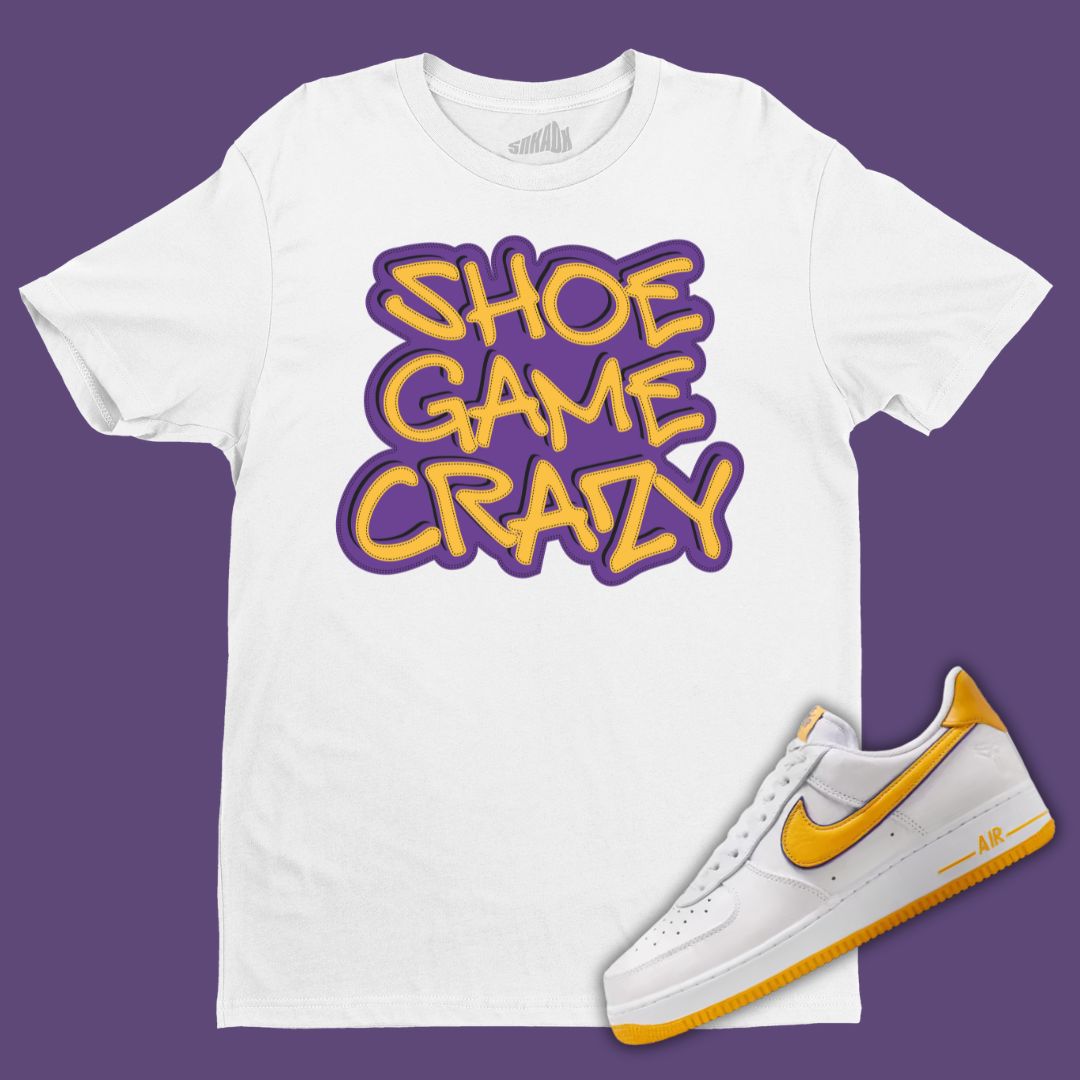 Shoe Game Crazy white T-Shirt Matching Air Force 1 Kobe Bryant