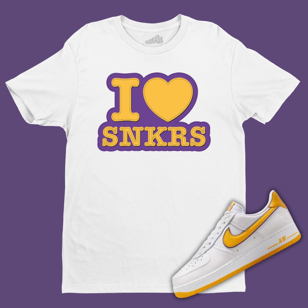 I Love Sneakers white T-Shirt Matching Air Force 1 Kobe Bryant