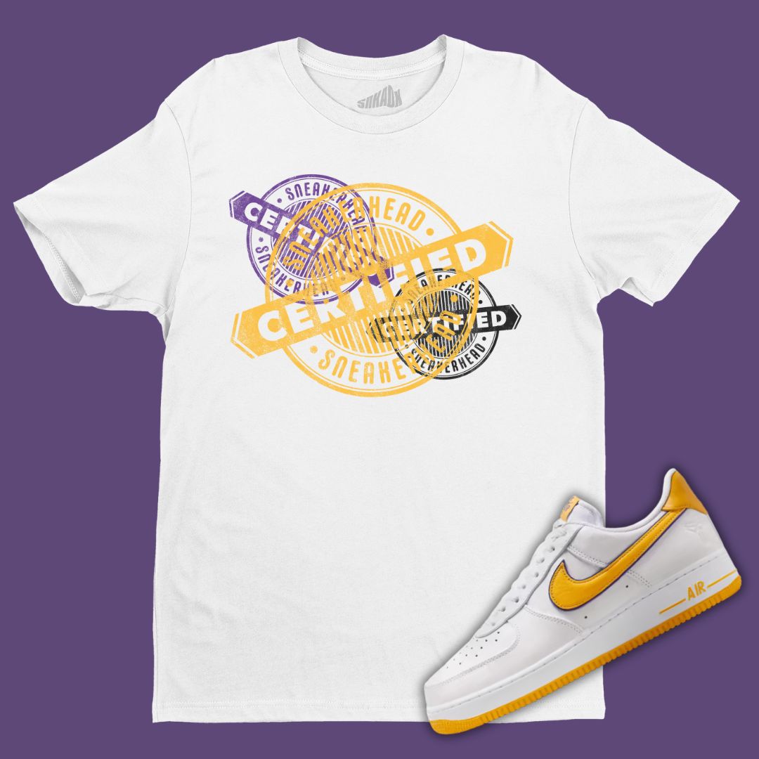 Certified Sneakerhead white T-Shirt Matching Air Force 1 Kobe Bryant