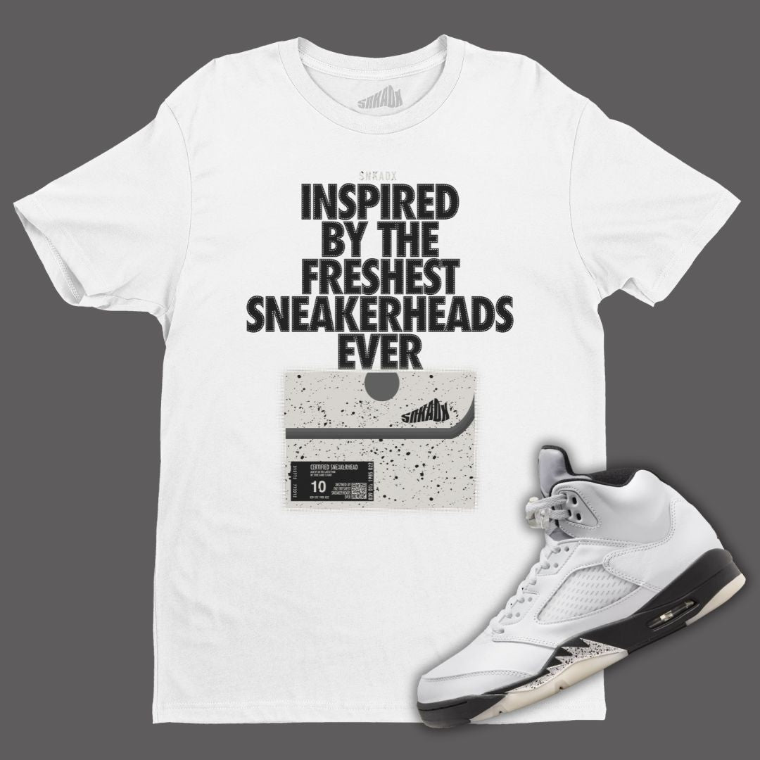 Shoe Box white T-Shirt Matching Jordan 5 Reverse Metallic