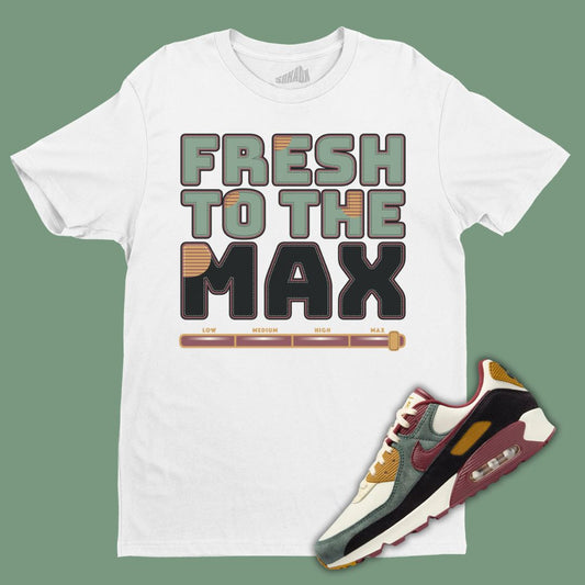 Fresh To The Max White T-Shirt Matching Air Max 90 Coconut Milk Vintage Green