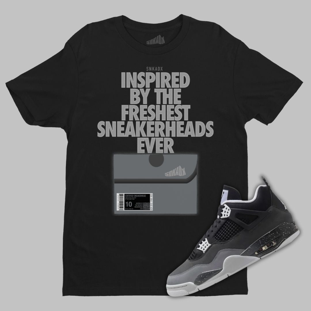 Shoe Box Black T-Shirt Matching Jordan 4 Fear 2024