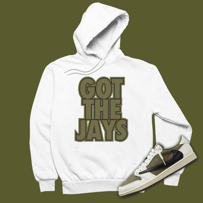 Got The Jays Hoodie Matching Travis Scott x Air Jordan 1 Low OG Medium Olive