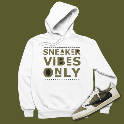 Sneaker Vibes Only Hoodie Matching Travis Scott x Air Jordan 1 Low OG Medium Olive