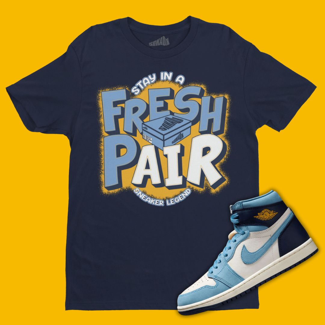 Fresh Pair T-Shirt Matching Air Jordan 1 First In Flight